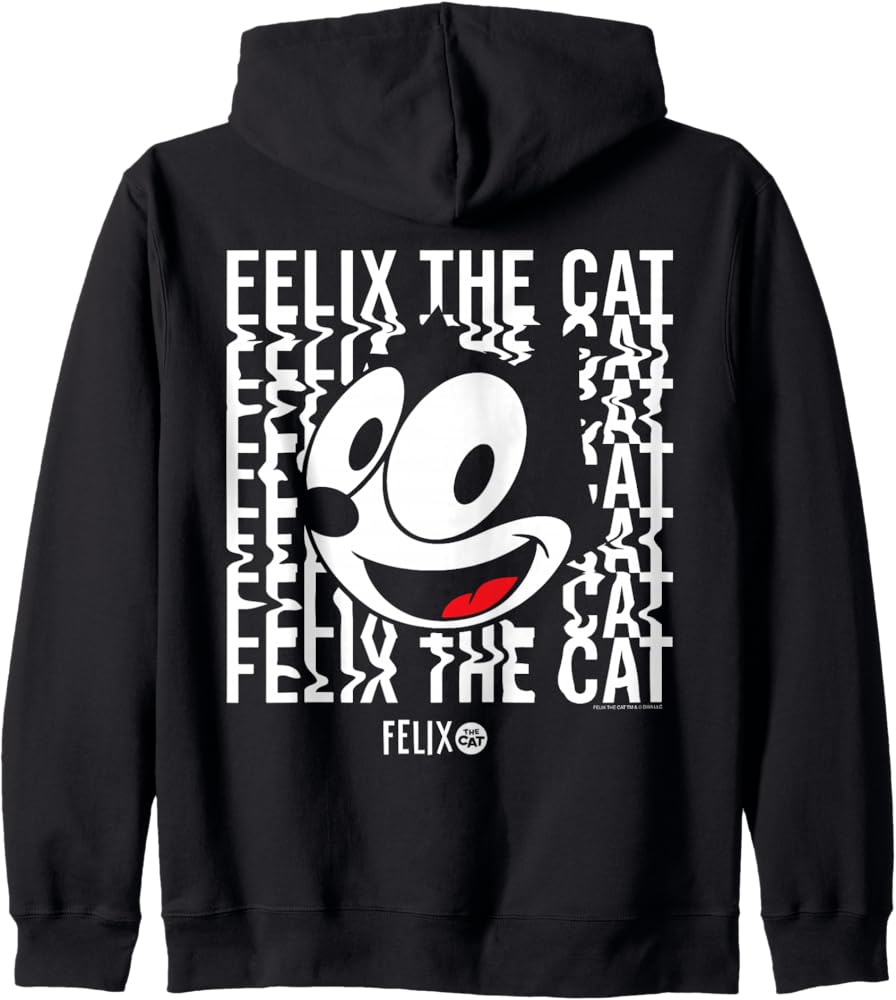 Amazon.com: Felix The Cat Trippy Zip Hoodie : Clothing, Shoes